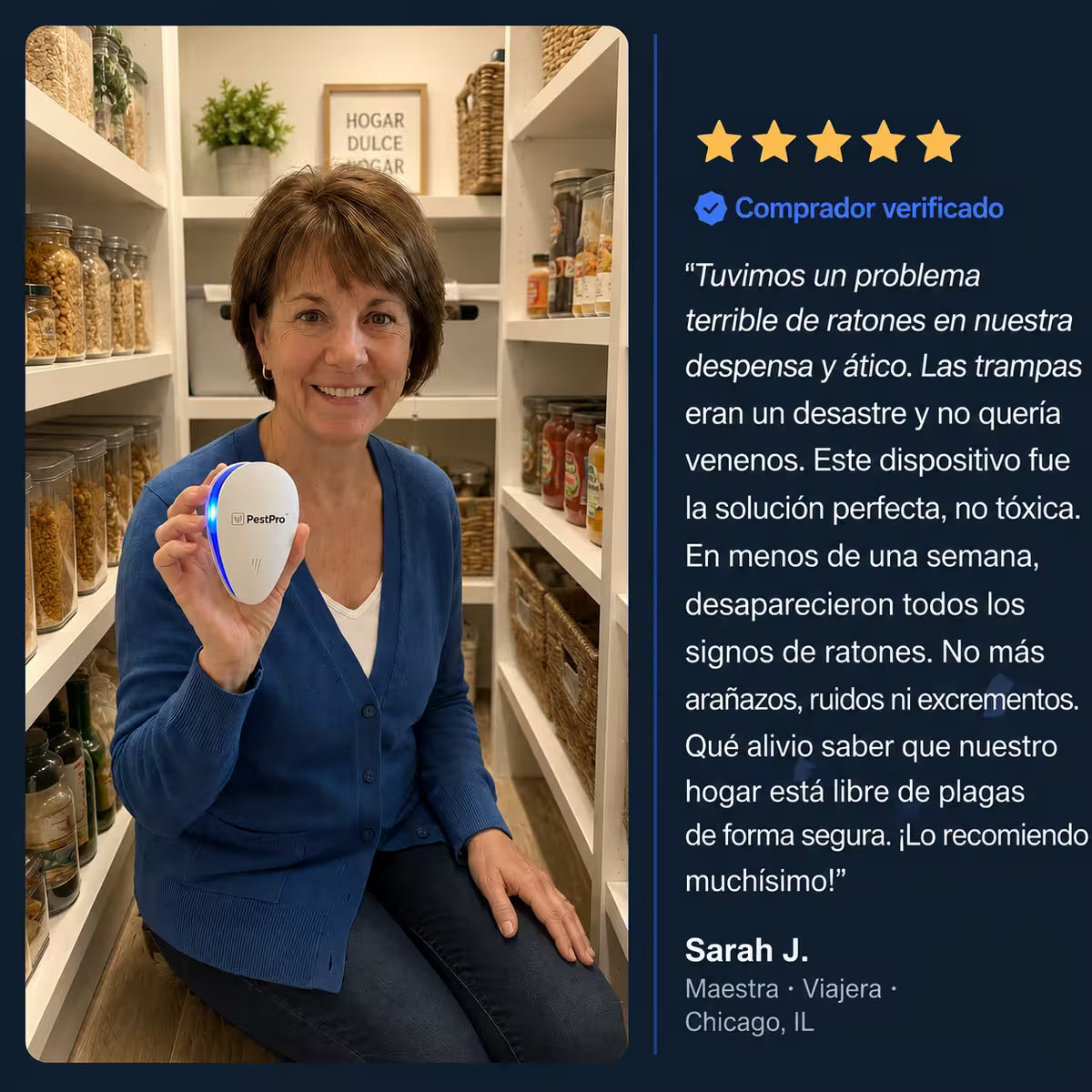 PestPro™ Repelente ultrasónico de plagas – Roedores y otras 14 plagas