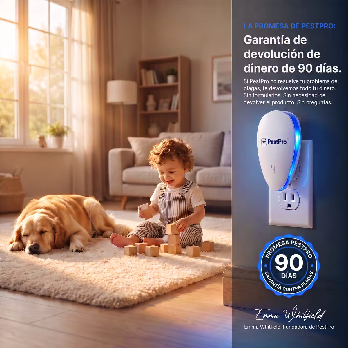 PestPro™ Repelente ultrasónico de plagas – Cucarachas y otras 14 plagas