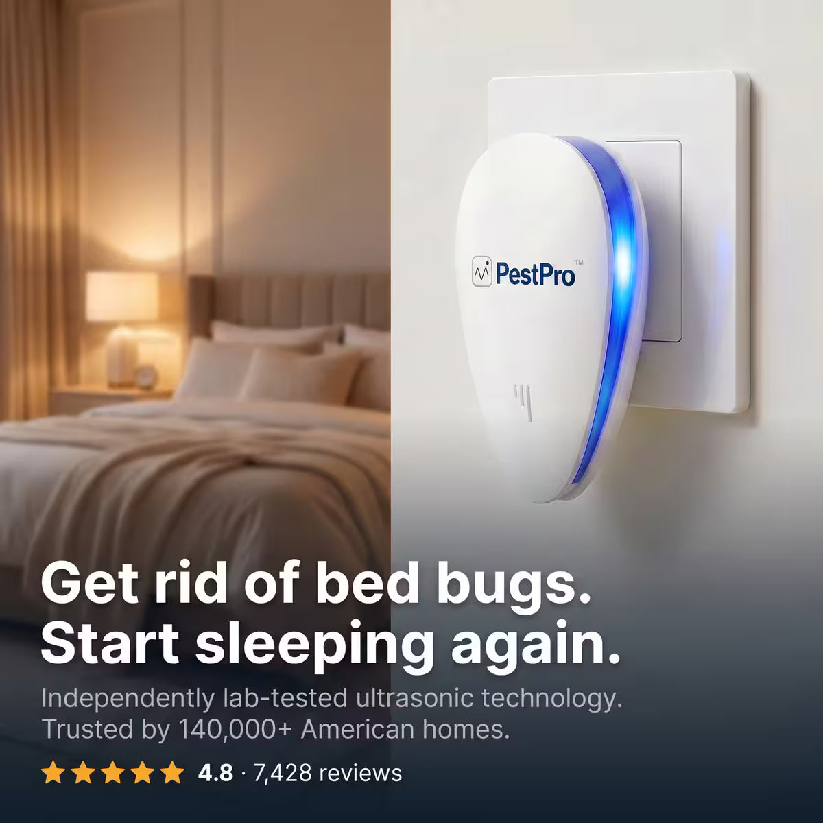 PestPro™ Ultrasonic Pest Repeller - Rodents & 14 other pests