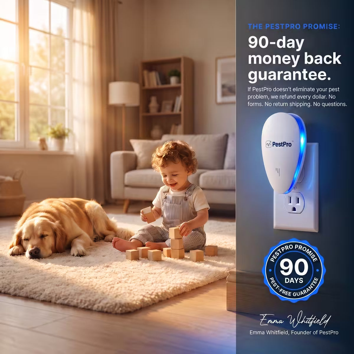 PestPro™ Ultrasonic Pest Repeller - Bed bugs & 14 other pests